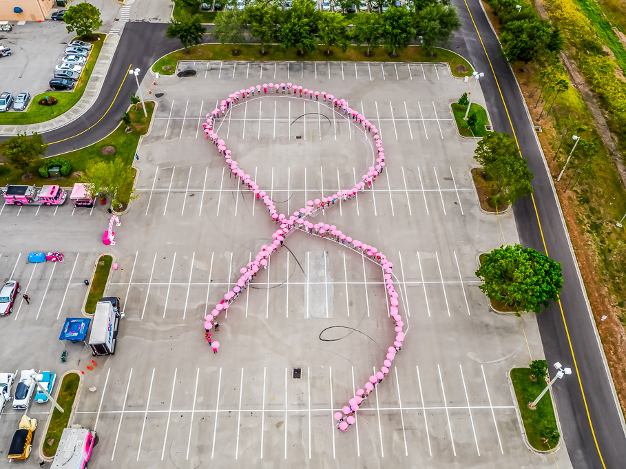 Human pink ribbon' created at Surrey park — and bras welcomed, too